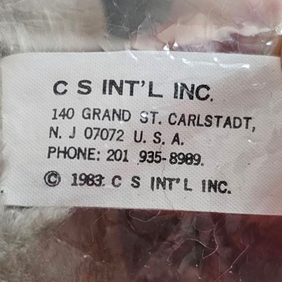 C S Int'l Inc. - 1983 Raccoon Still In Package! Stuffed Vintage Retro 'Smile'​ - Picture 9 of 10